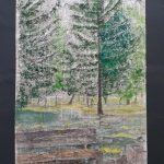 Figure 1 : Collage art piece which was produced using watercolour and acrylics..